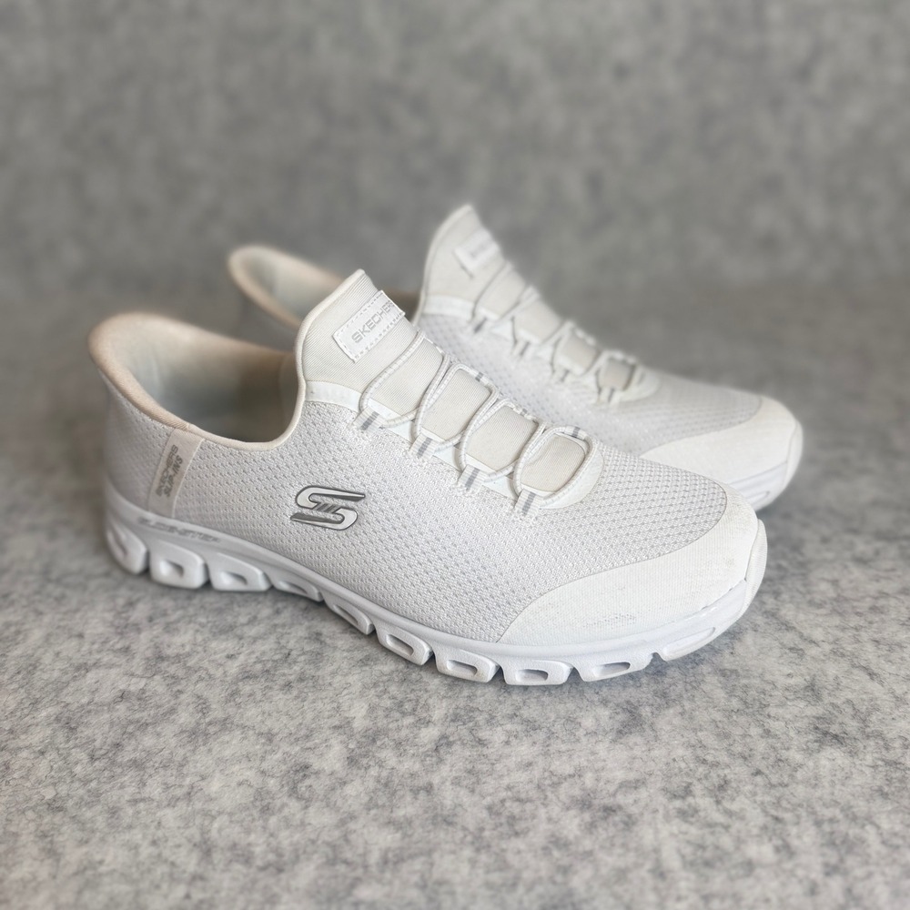 Skechers Slip-ins Sneakers Womens 9 Wide White Glide-Step Hands Free